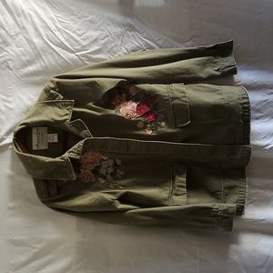 Army green utility jacket